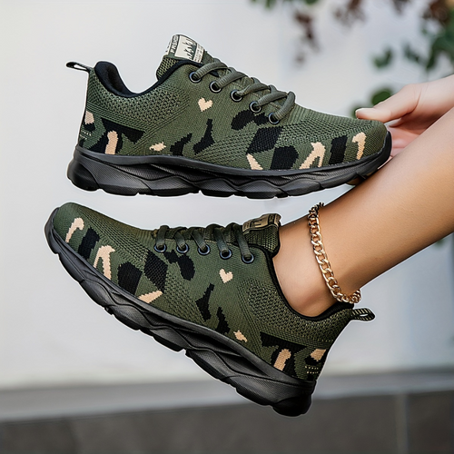 Zapatillas Para Mujer Camo Print Casual Sneakers