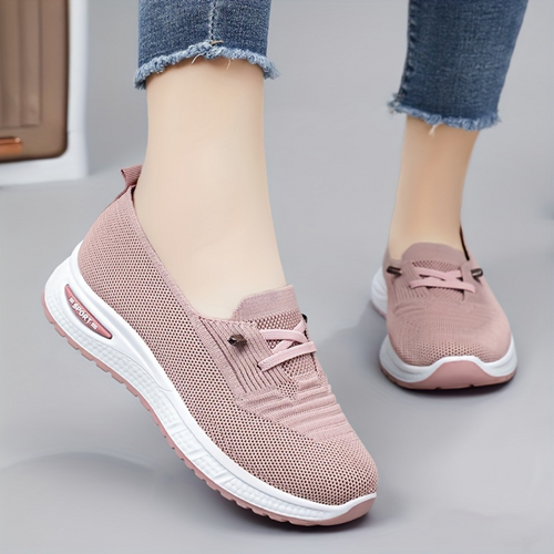 Zapatillas Para Mujer Solid Color Knitted Sports
