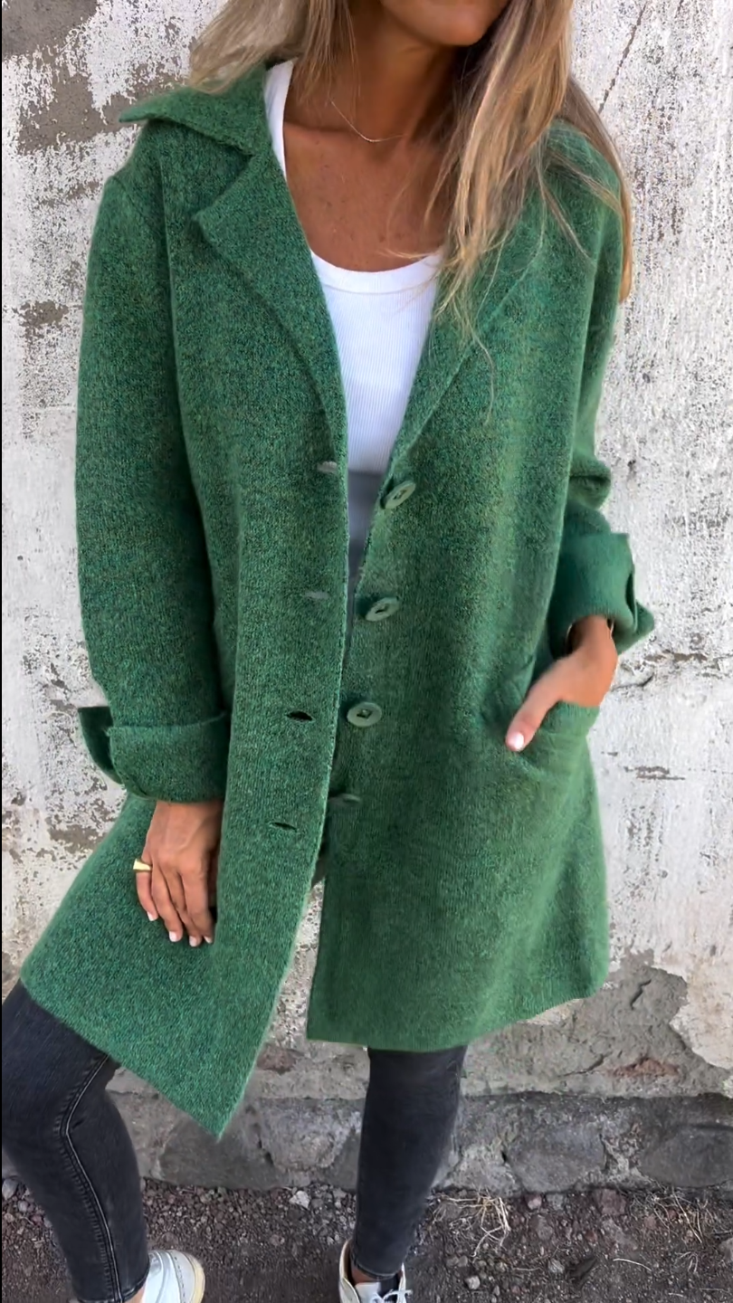 Jill | Abrigo largo casual con solapas
