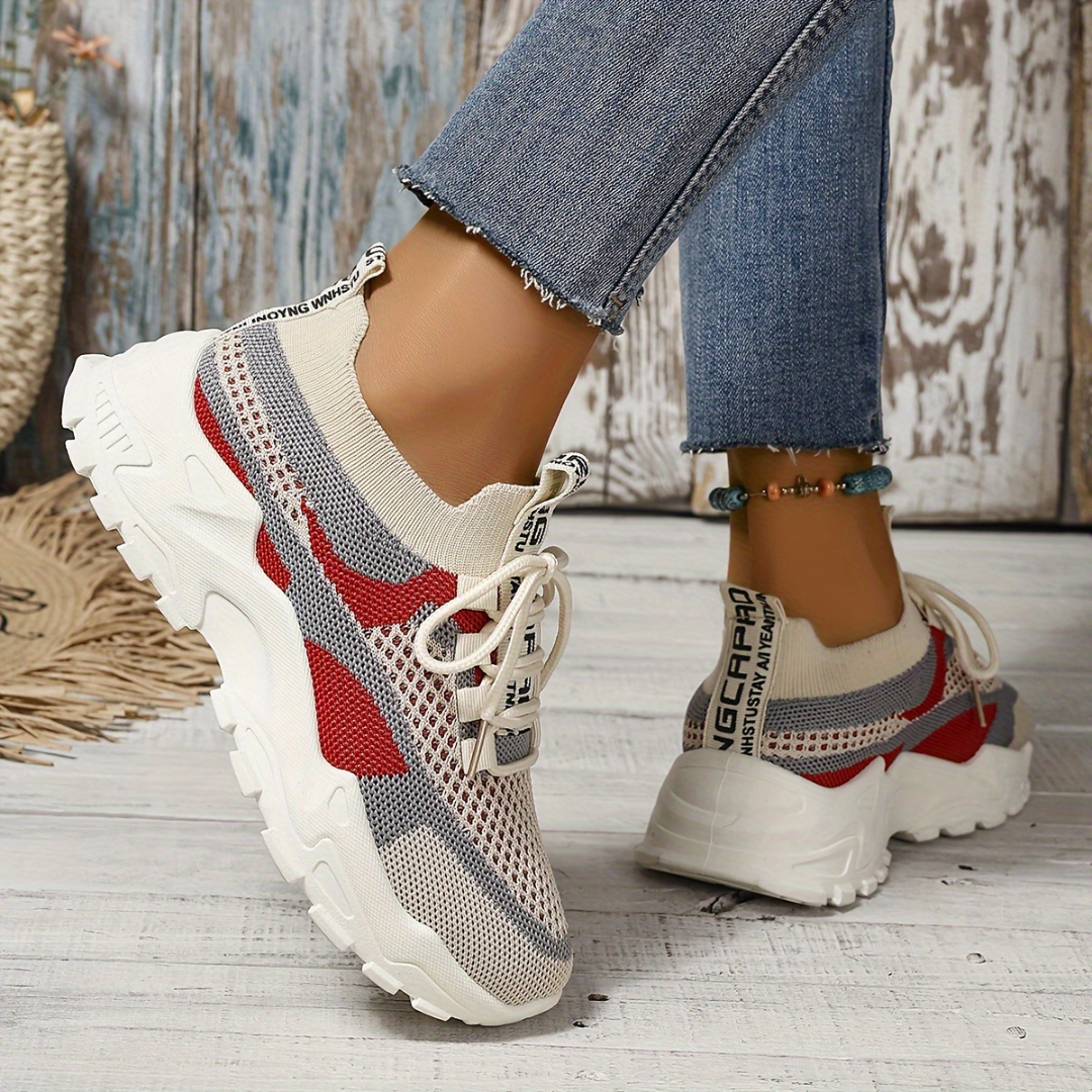 Zapatillas Para Mujer Knit Platform Sneakers