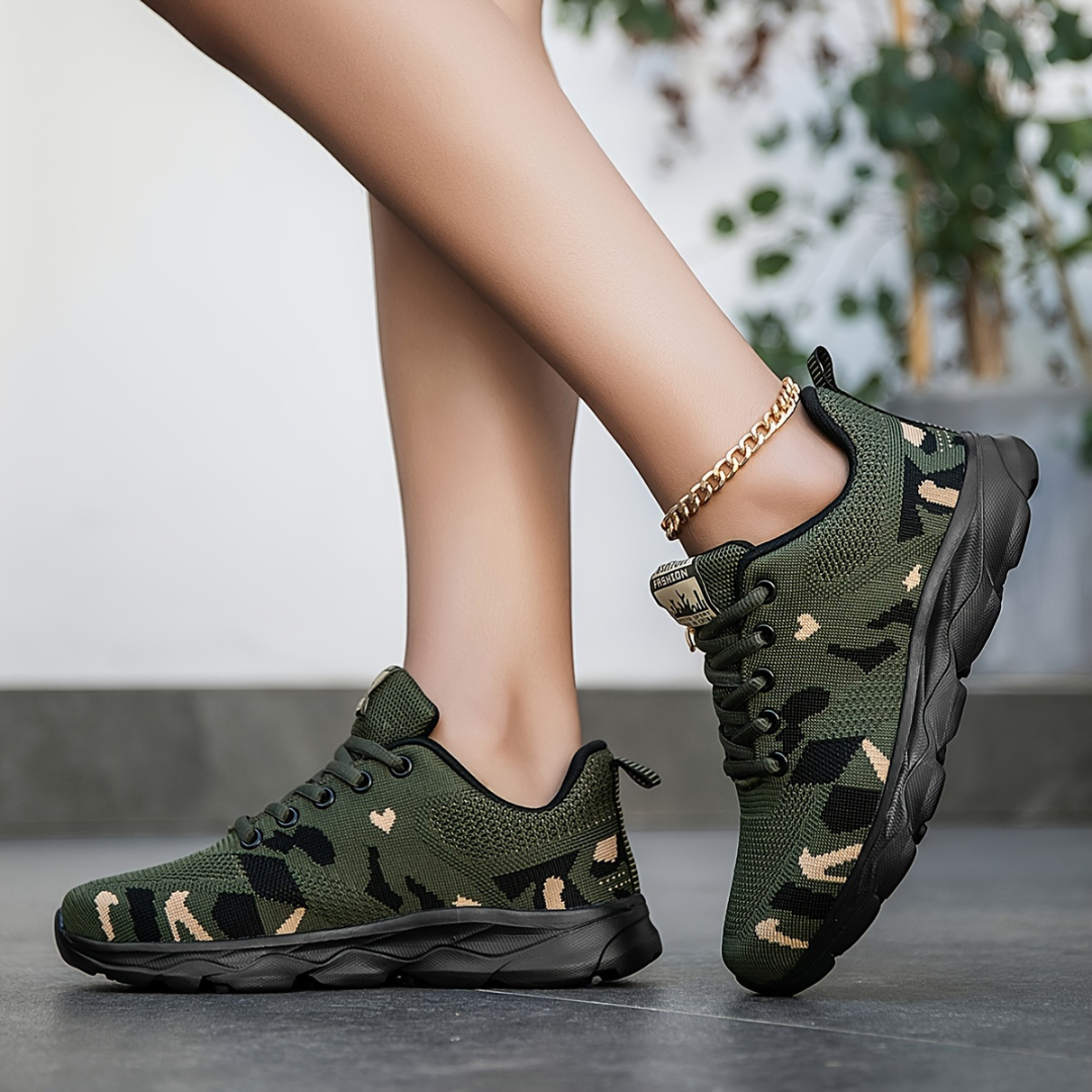 Zapatillas Para Mujer Camo Print Casual Sneakers