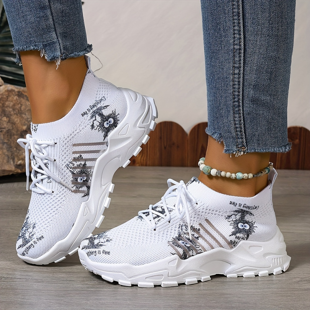 Zapatillas Para Mujer Breathable Mesh Platform Sneakers