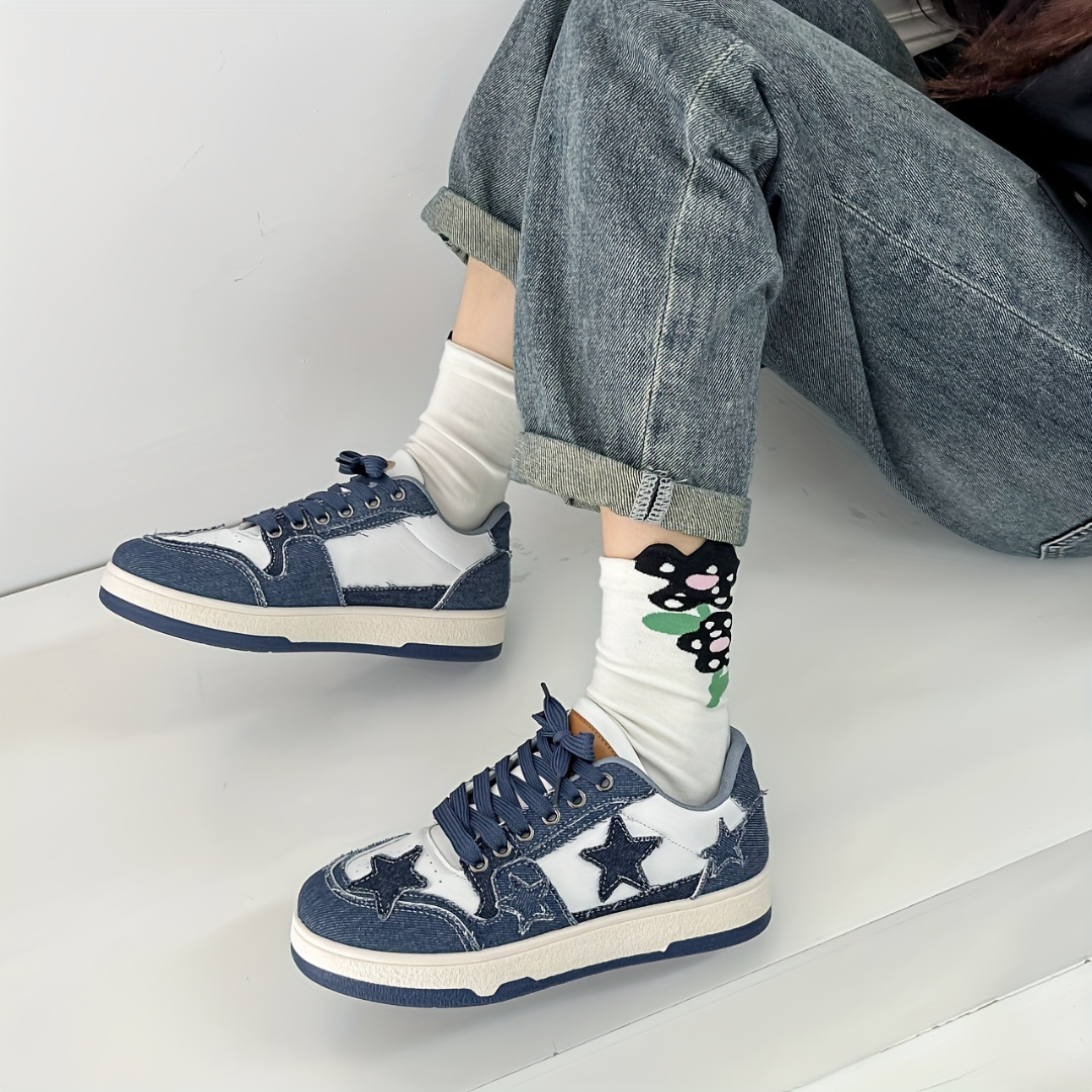 Zapatillas Para Mujer Star Pattern Skate Shoes