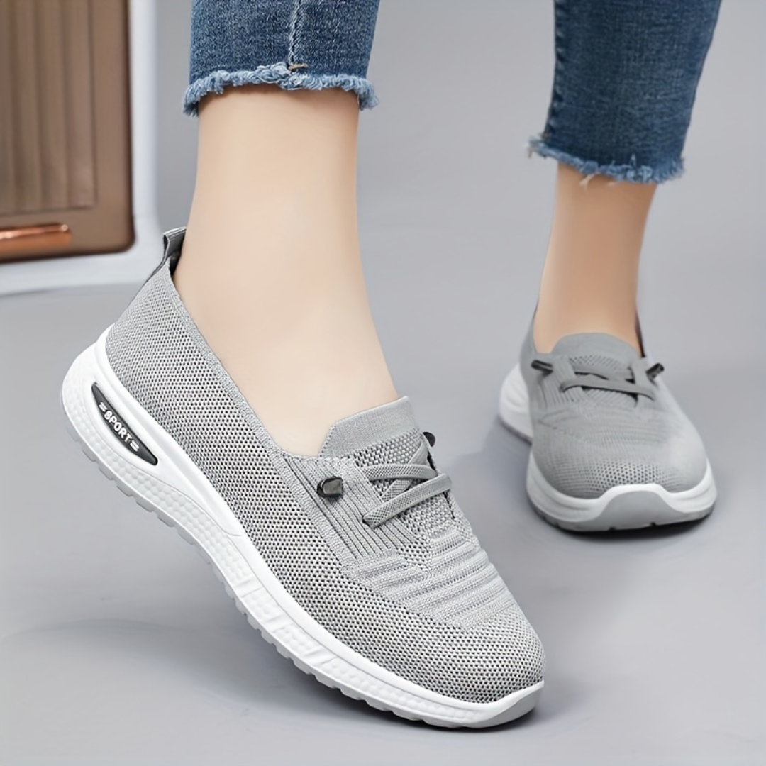 Zapatillas Para Mujer Solid Color Knitted Sports