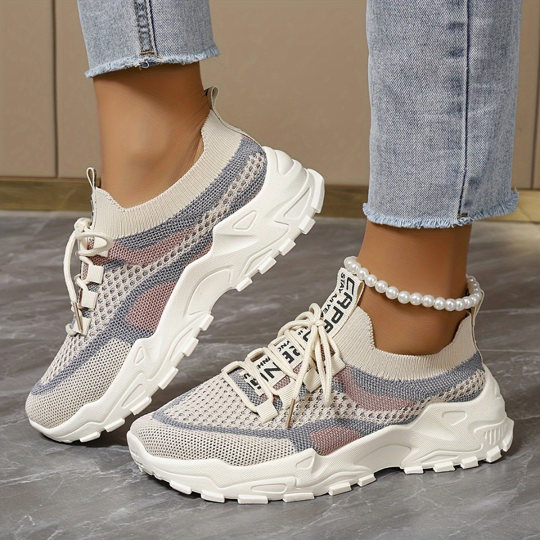 Zapatillas Para Mujer Knit Platform Sneakers