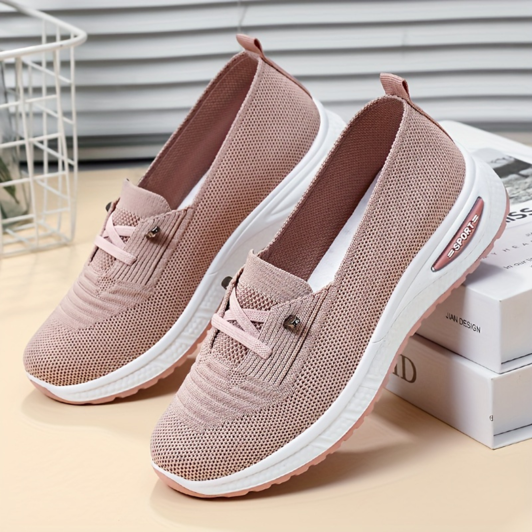 Zapatillas Para Mujer Solid Color Knitted Sports
