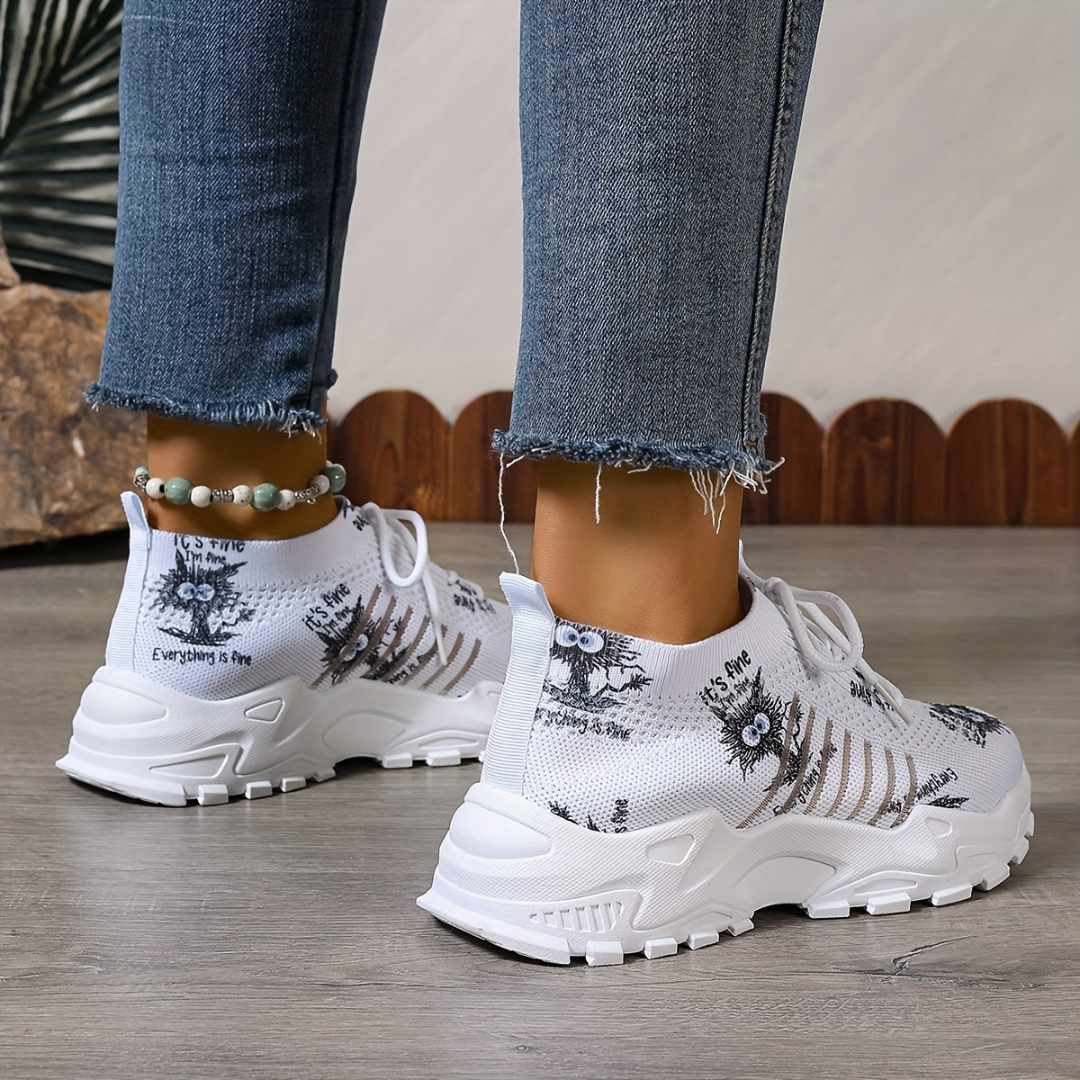 Zapatillas Para Mujer Breathable Mesh Platform Sneakers