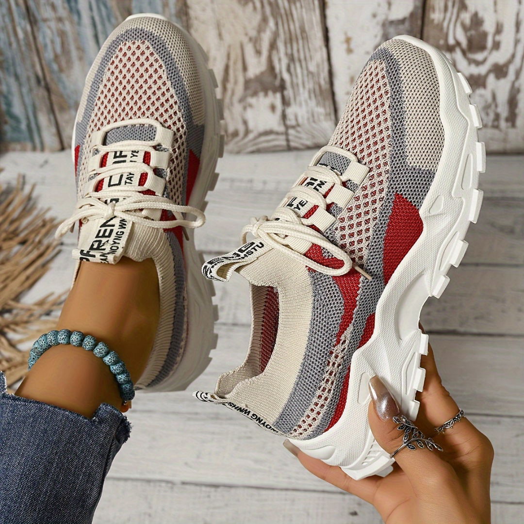 Zapatillas Para Mujer Knit Platform Sneakers