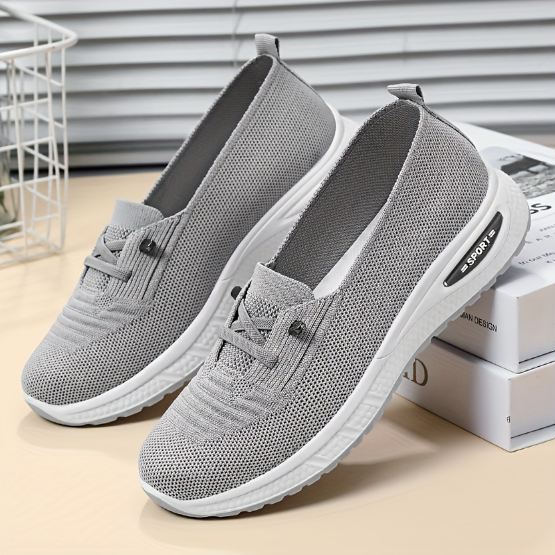 Zapatillas Para Mujer Solid Color Knitted Sports