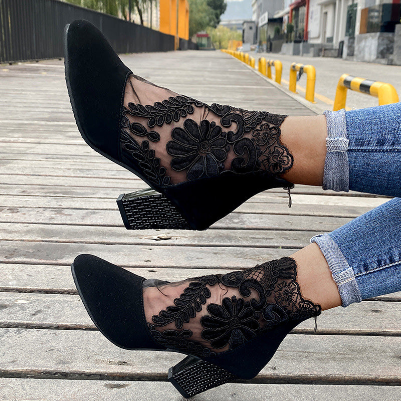 Zaylor - Lace Embellished Sandals