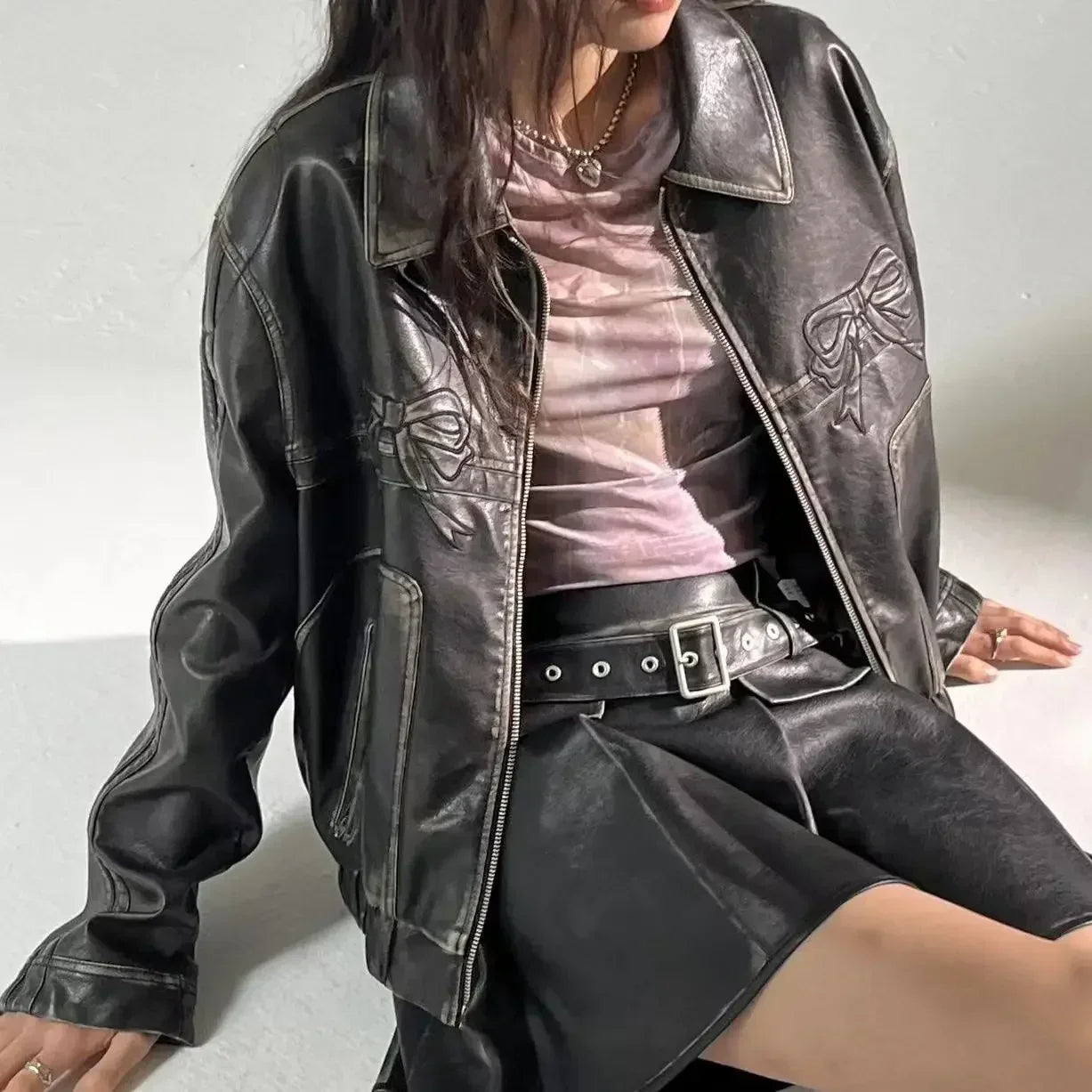 TAYLOR: Oversized Jacket with Bow