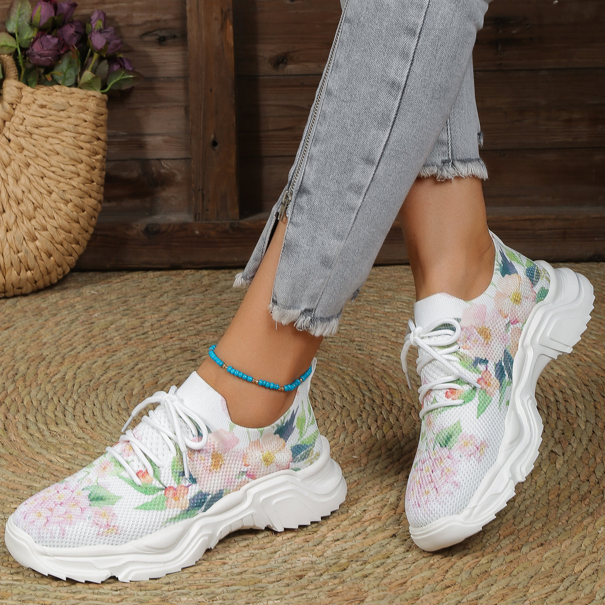 Zapatilla ergonómica elegante y transpirable