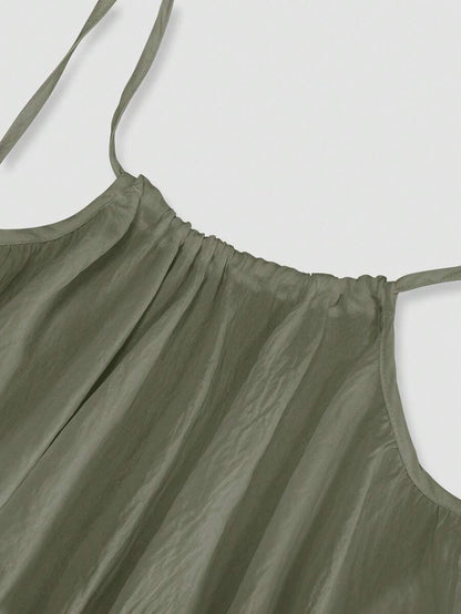 INAWLY Vestido largo con tirantes tipo espagueti y espalda descubierta para mujer, vacaciones
