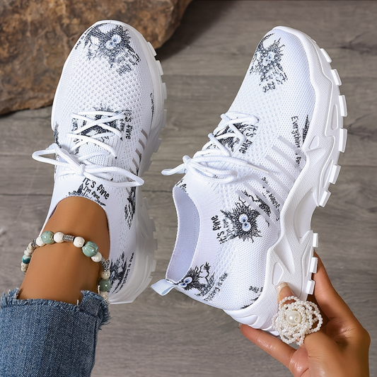 Zapatillas Para Mujer Breathable Mesh Platform Sneakers