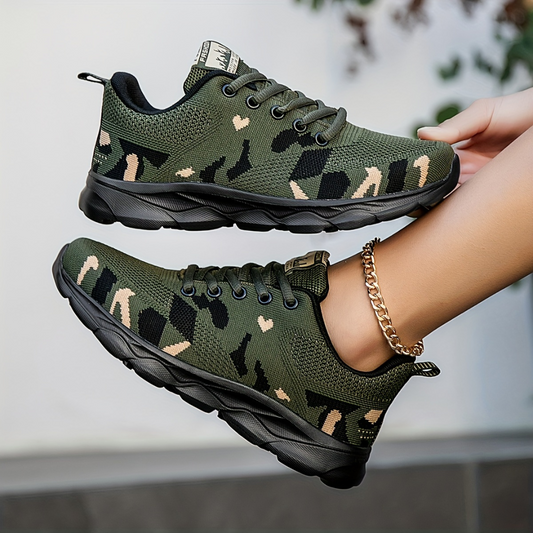 Zapatillas Para Mujer Camo Print Casual Sneakers