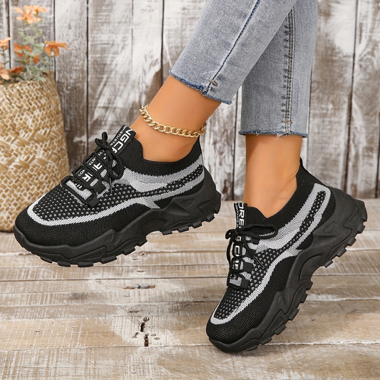 Zapatillas Para Mujer Knit Platform Sneakers