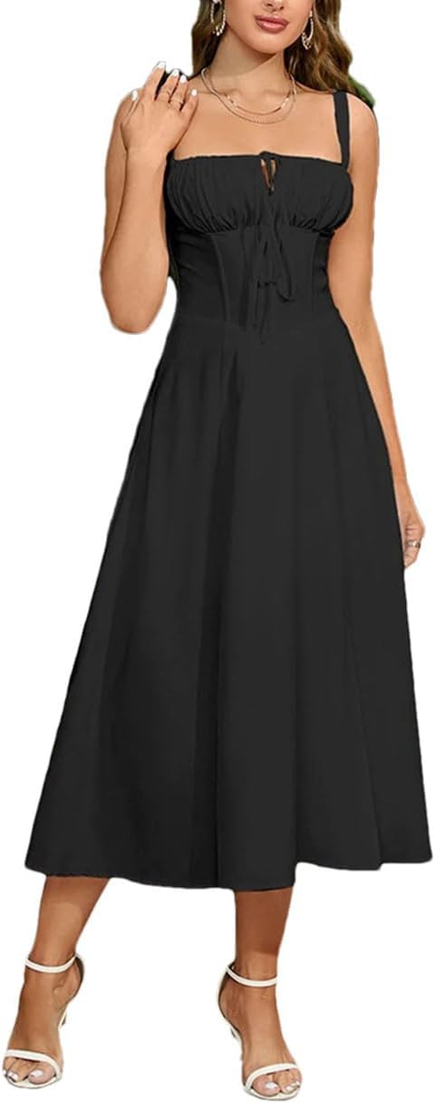 Vestido largo de vendaje para mujer, corsé sin mangas, acolchado, para verano, boda, invitada, fiesta
