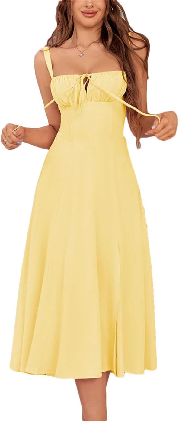 Vestido largo de vendaje para mujer, corsé sin mangas, acolchado, para verano, boda, invitada, fiesta