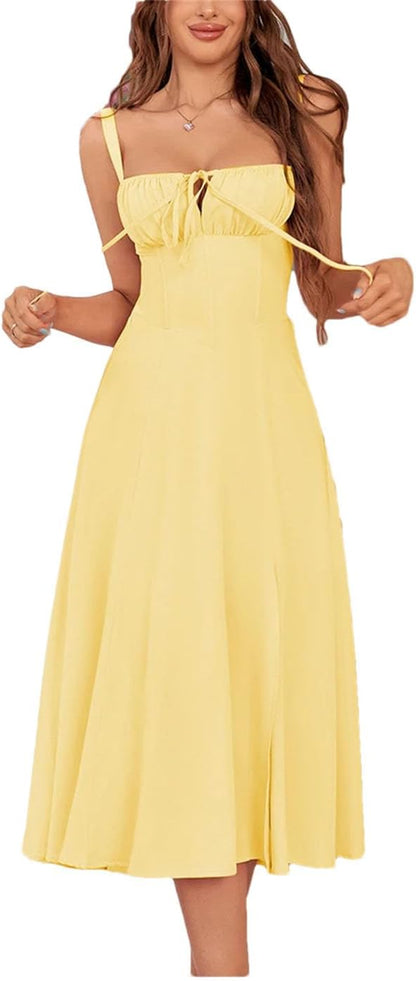 Vestido largo de vendaje para mujer, corsé sin mangas, acolchado, para verano, boda, invitada, fiesta