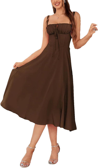 Vestido largo de vendaje para mujer, corsé sin mangas, acolchado, para verano, boda, invitada, fiesta