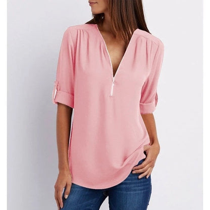 Lizzy - Elegant Zippered Top