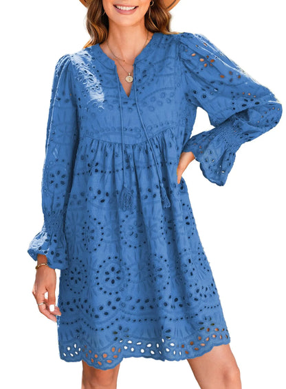 Shairene - Feminine Eyelet Dress