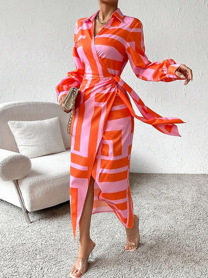 Solana - Printed Wrap Dress
