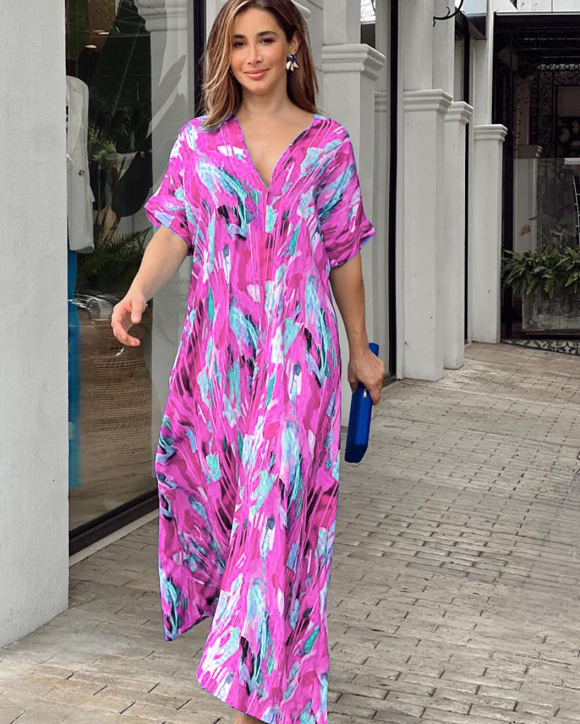 Isobel - Vibrant Abstract Dress