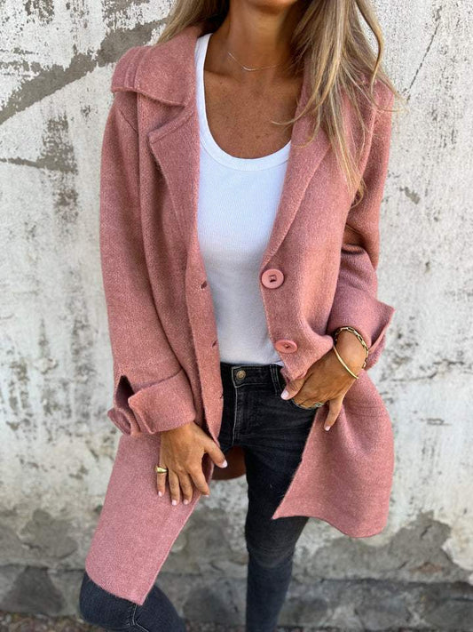 Jill | Abrigo largo casual con solapas