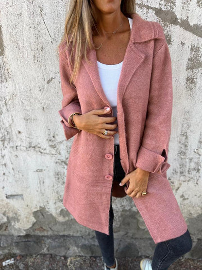 Jill | Abrigo largo casual con solapas
