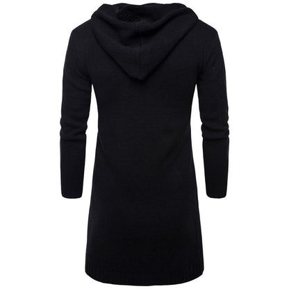 Men's Casual Hooded Thick Knit Cardigan 71100968M