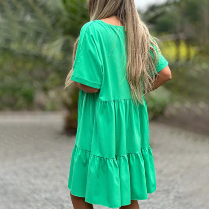 Cressia - V-Neck Babydoll Dress